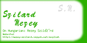 szilard mezey business card